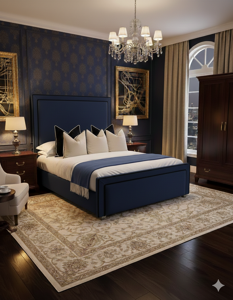 Black piping  Bed