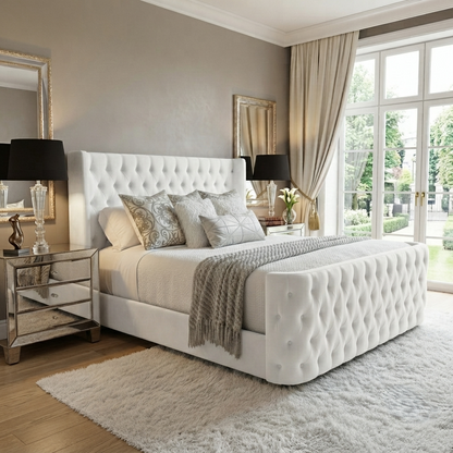 Curved Wingback Bed