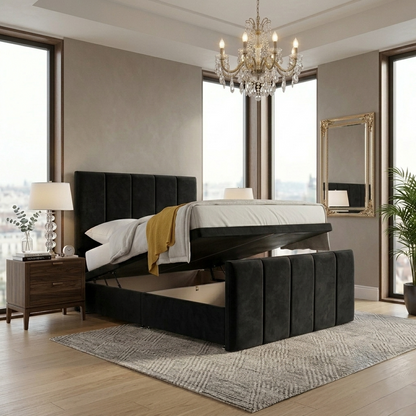 Side Lift Open Ottoman Bed