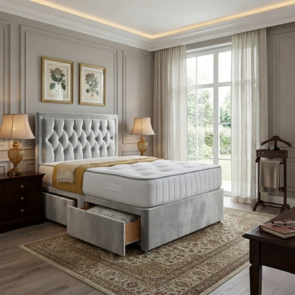 Brooklyn Divan Bed - quality upholstered fabric detail