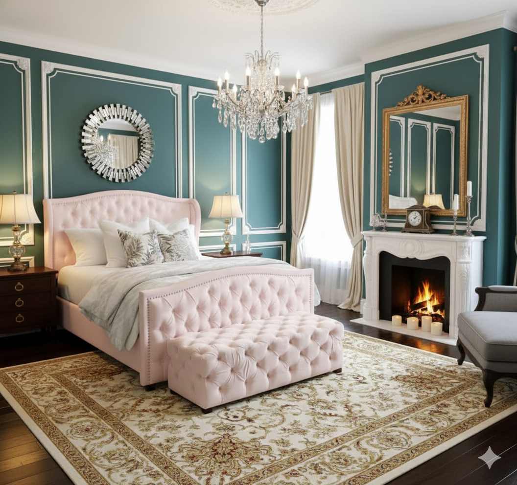 Grand Princess Bed grand headboard detail UK - Eagle Bed