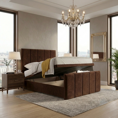 Side Lift Open Ottoman Bed