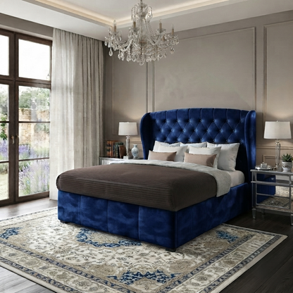 Roxy Curved Wingback Bed