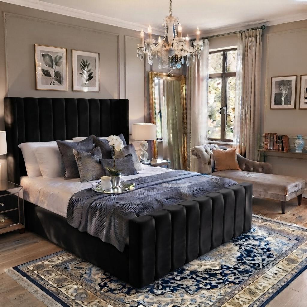 Mayfair Wingback Bed - all UK sizes Single to Super King