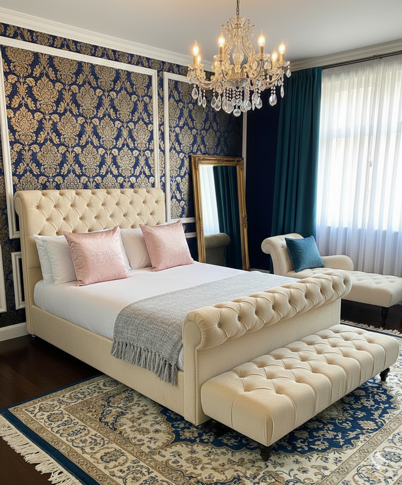 Roman Sleigh Bed