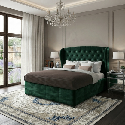 Roxy Curved Wingback Bed