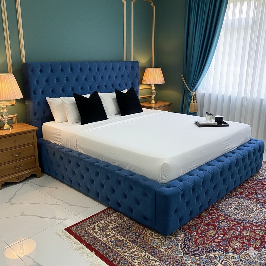 Rio Ambassador Luxury Upholstered Velvet Bed UK - Eagle Bed