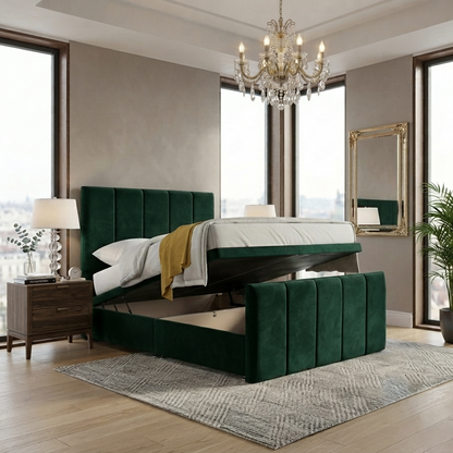 Side Lift Open Ottoman Bed