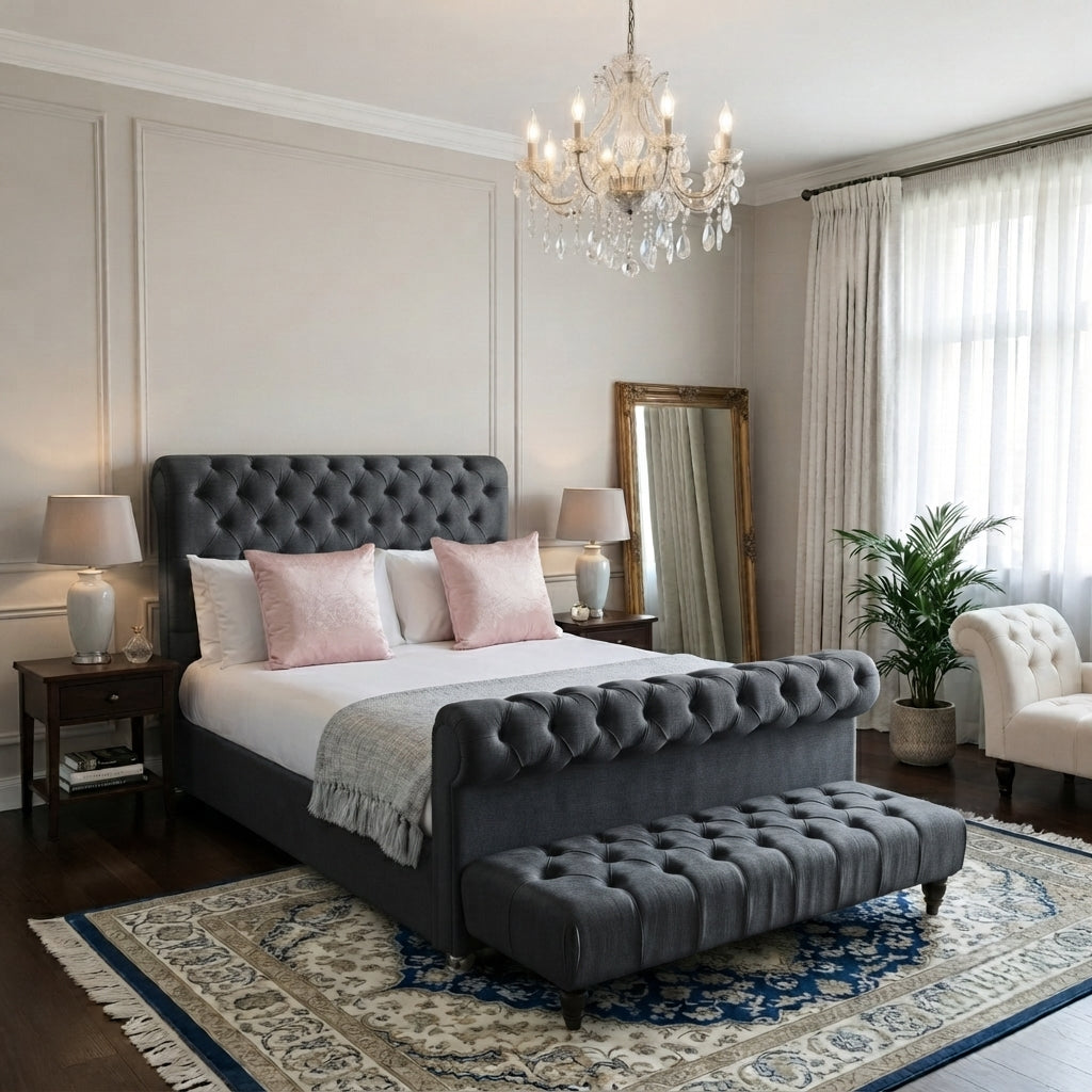 Roman Sleigh Bed