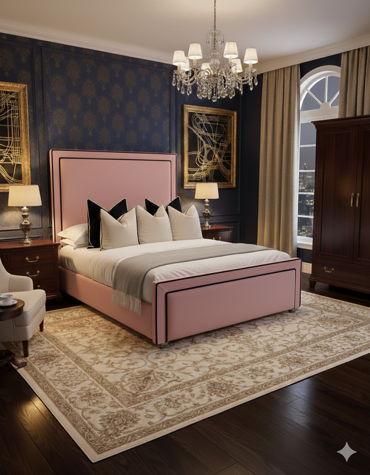 Black piping  Bed