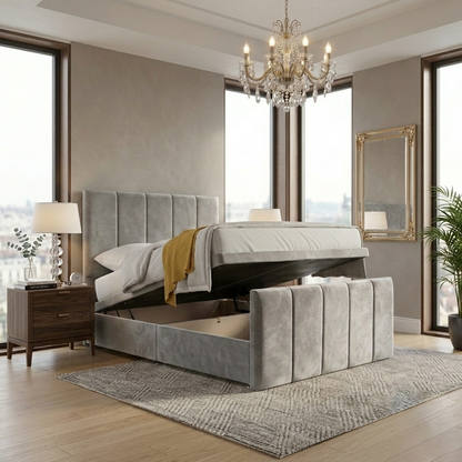 Side Lift Open Ottoman Bed