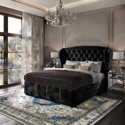 Roxy Curved Wingback Bed