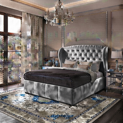 Roxy Curved Wingback Bed