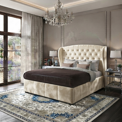 Roxy Curved Wingback Bed