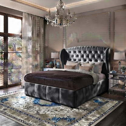 Roxy Curved Wingback Bed