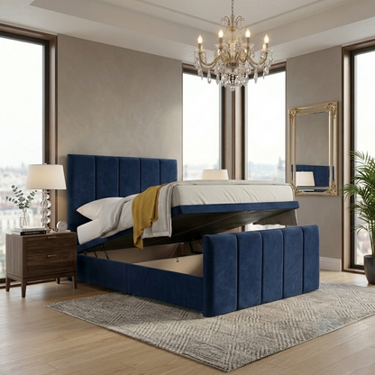 Side Lift Open Ottoman Bed