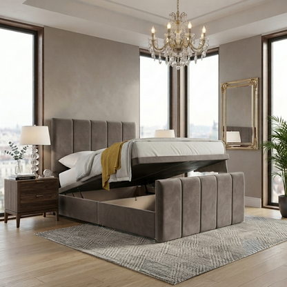 Side Lift Open Ottoman Bed