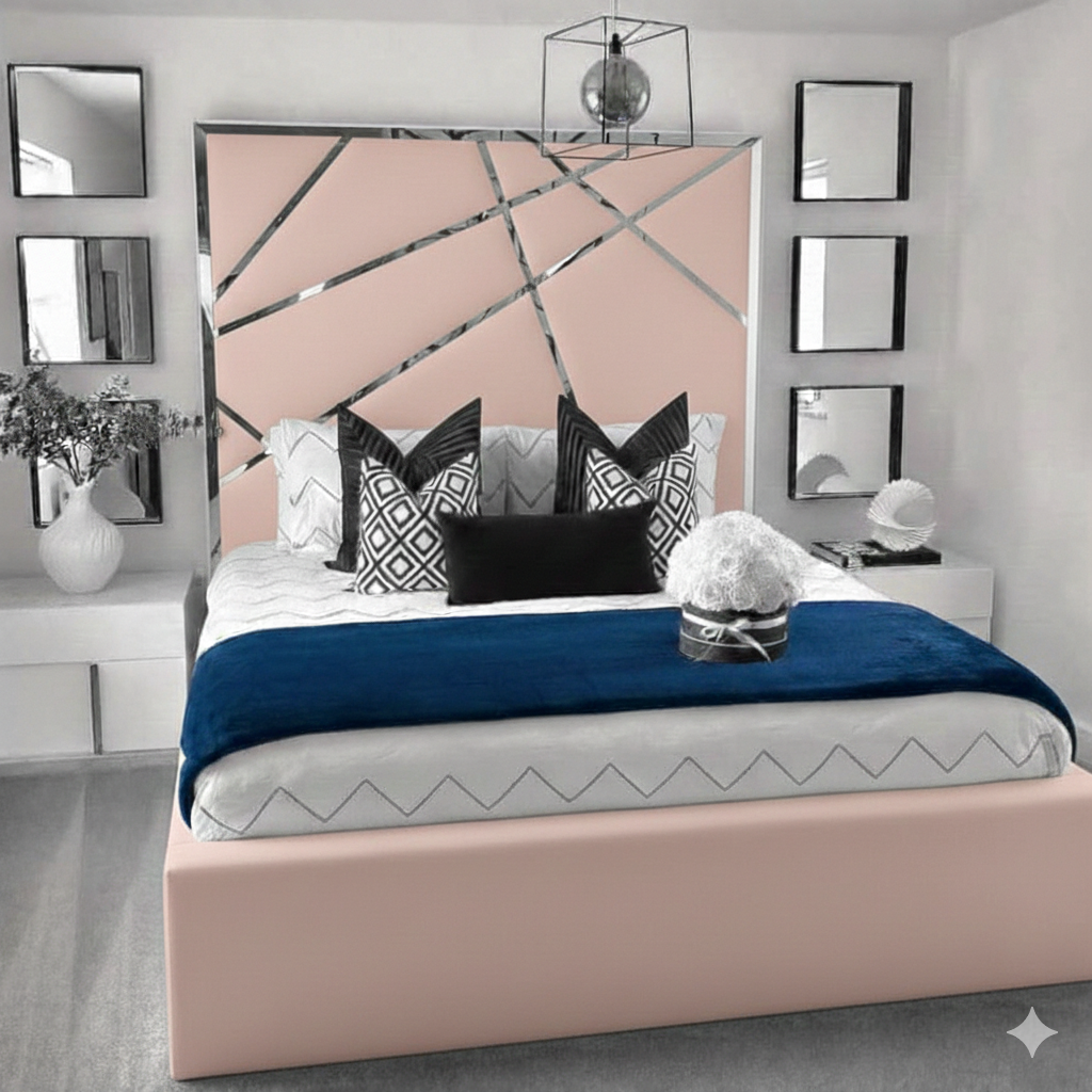 Star Unique Velvet Bed room setting UK - Eagle Bed