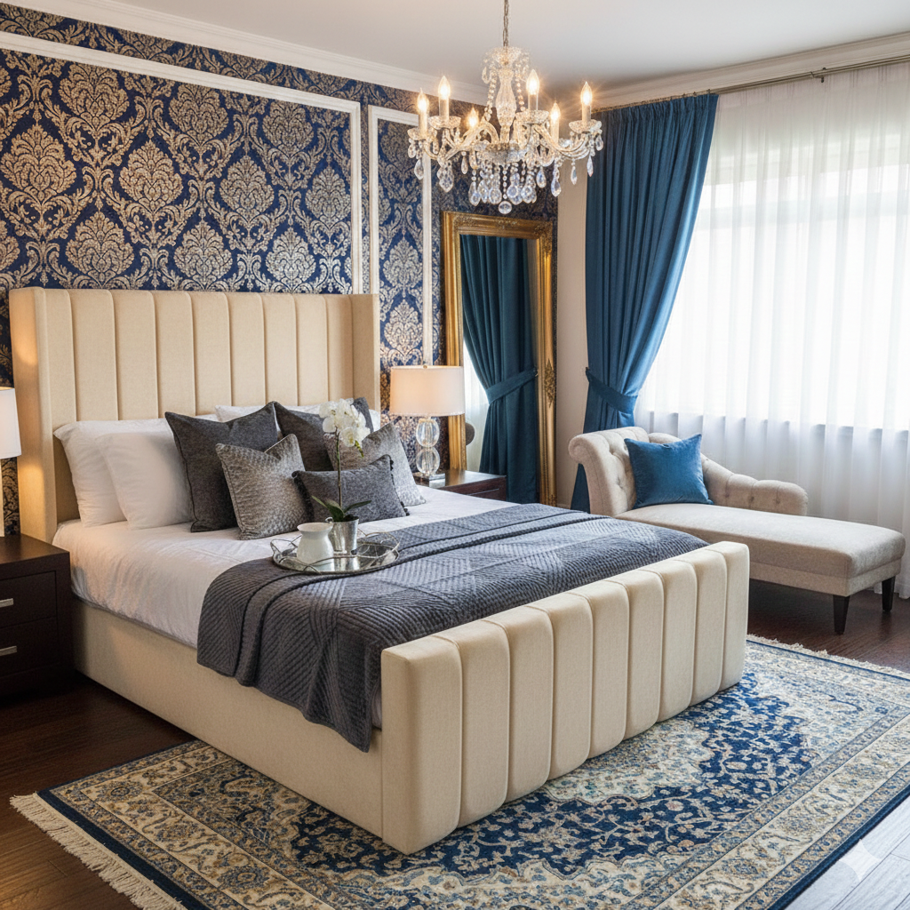 Mayfair Wingback Upholstered Velvet Bed UK - Eagle Bed