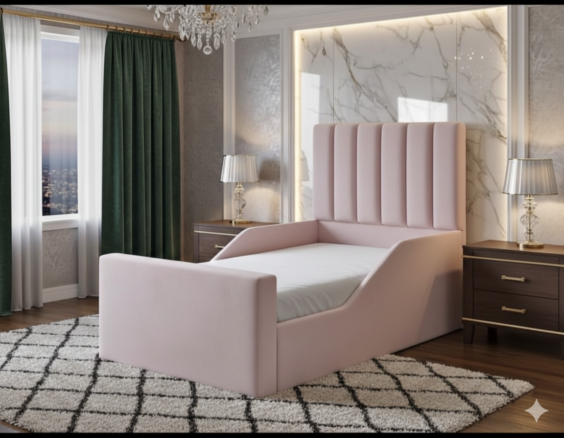 Line Wingback Children Bed headboard detail - Eagle Bed UK