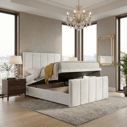 Side Lift Open Ottoman Bed