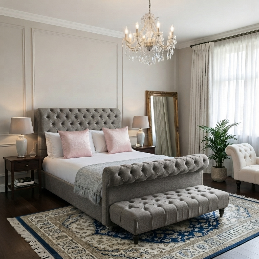 Roman Sleigh Bed