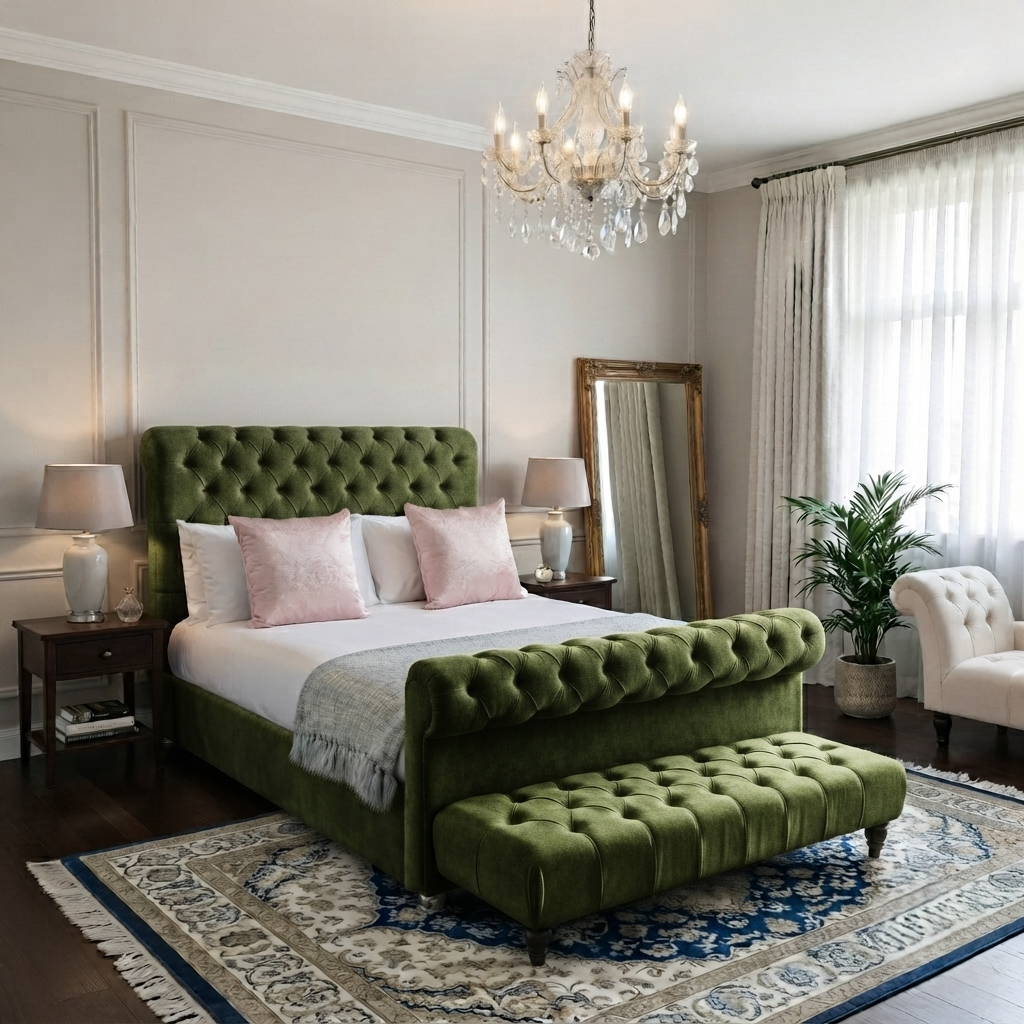 Roman Sleigh Bed