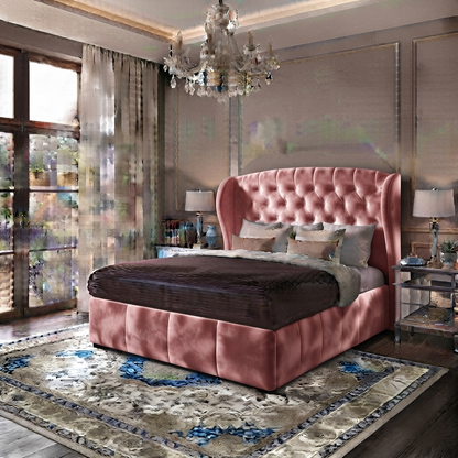 Roxy Curved Wingback Bed
