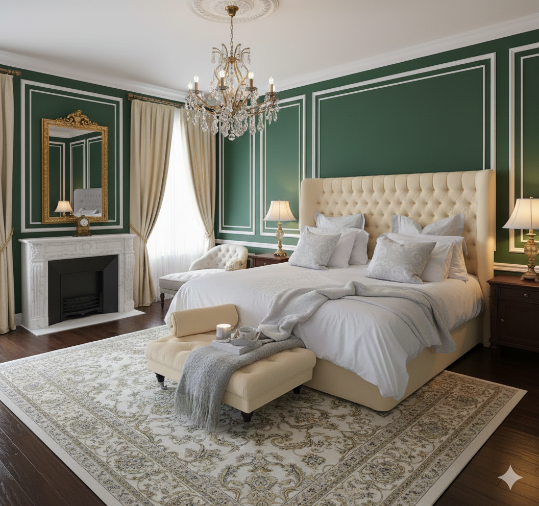 Liberty Wingback Bed classic wing headboard UK - Eagle Bed