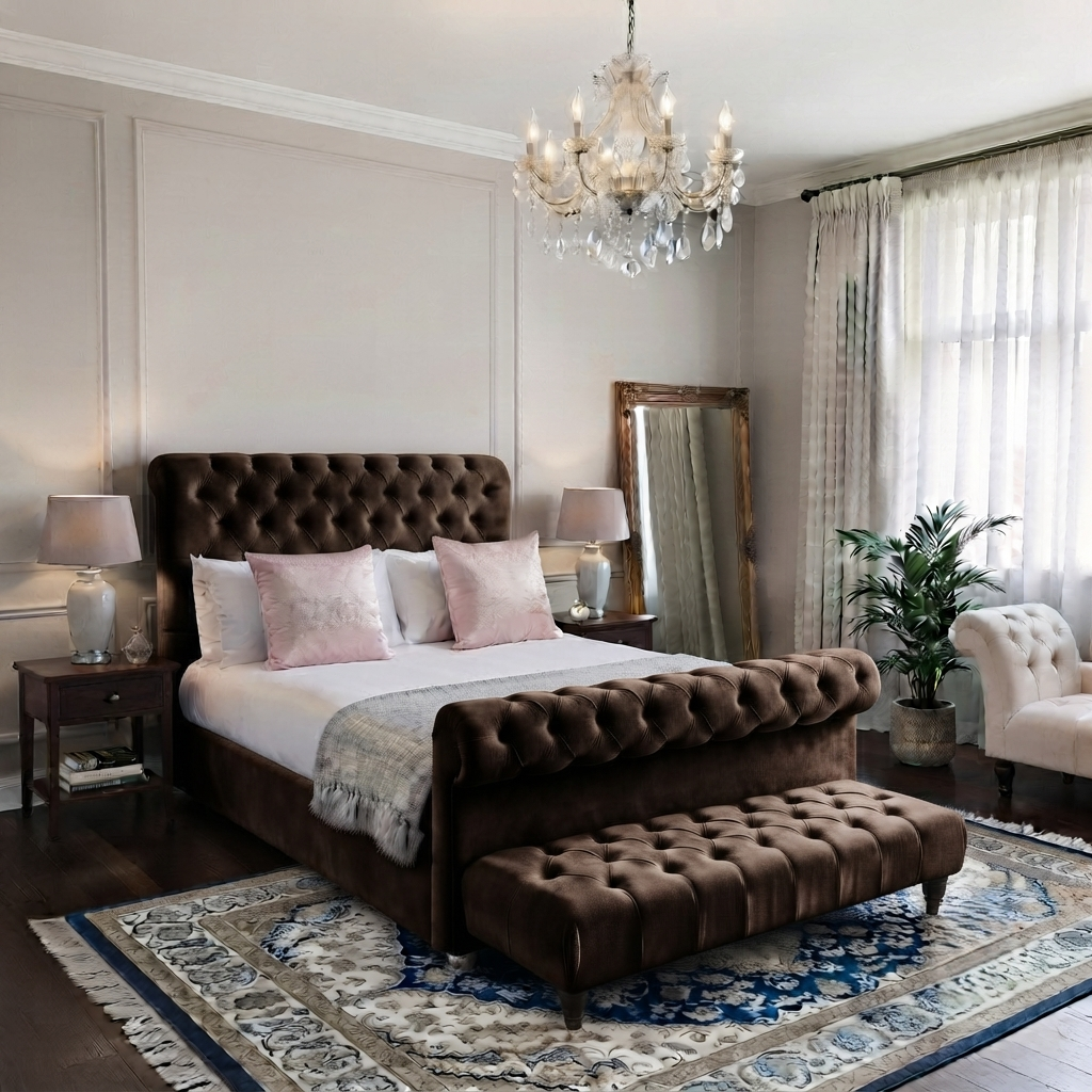 Roman Sleigh Bed