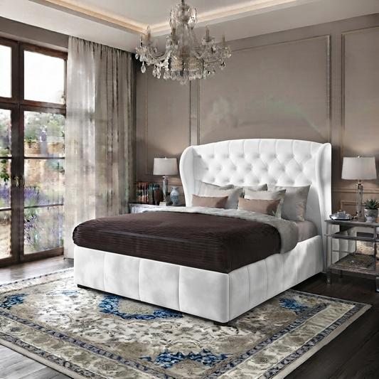 Roxy Curved Wingback Bed