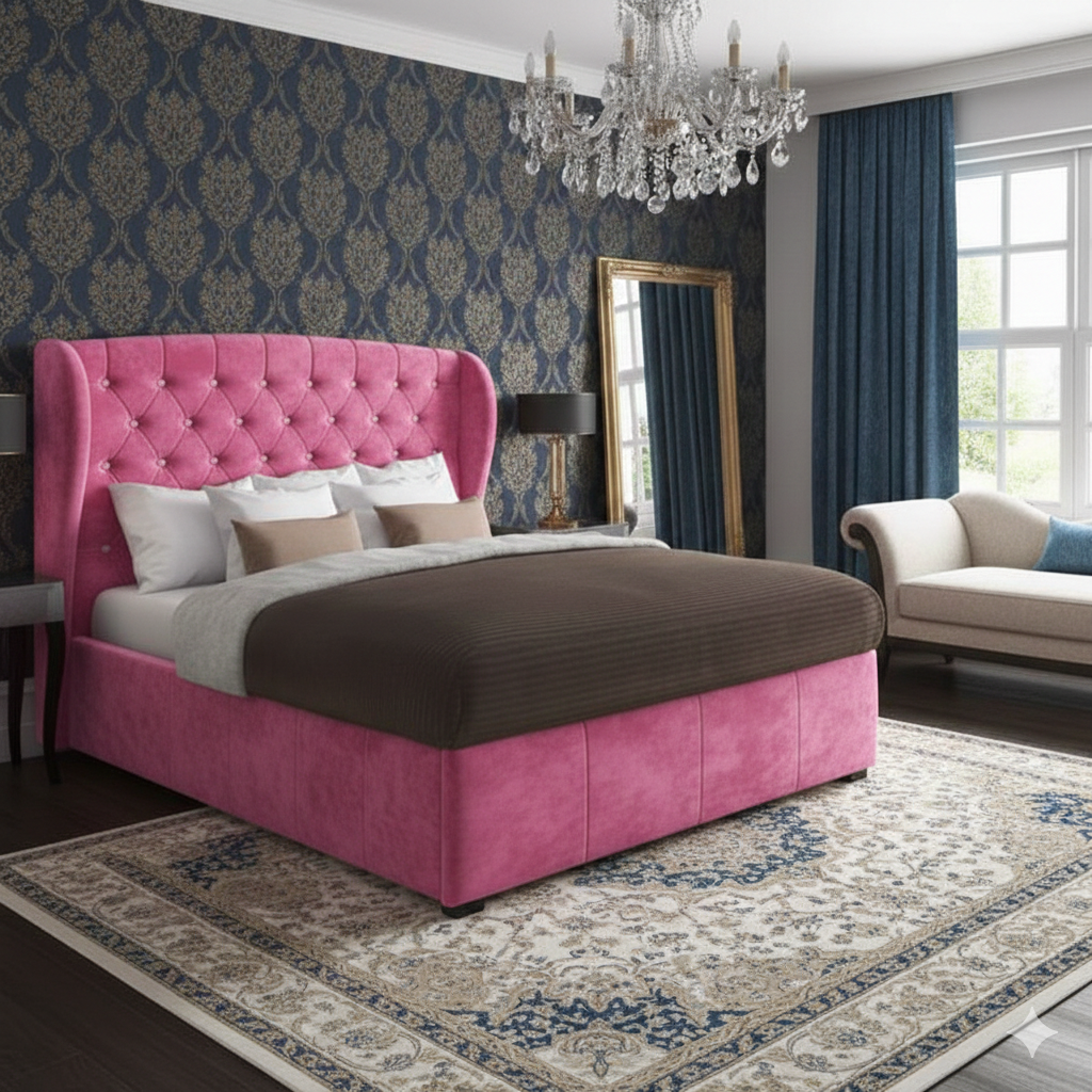 Roxy Curved Wing Bed headboard curved wings UK - Eagle Bed