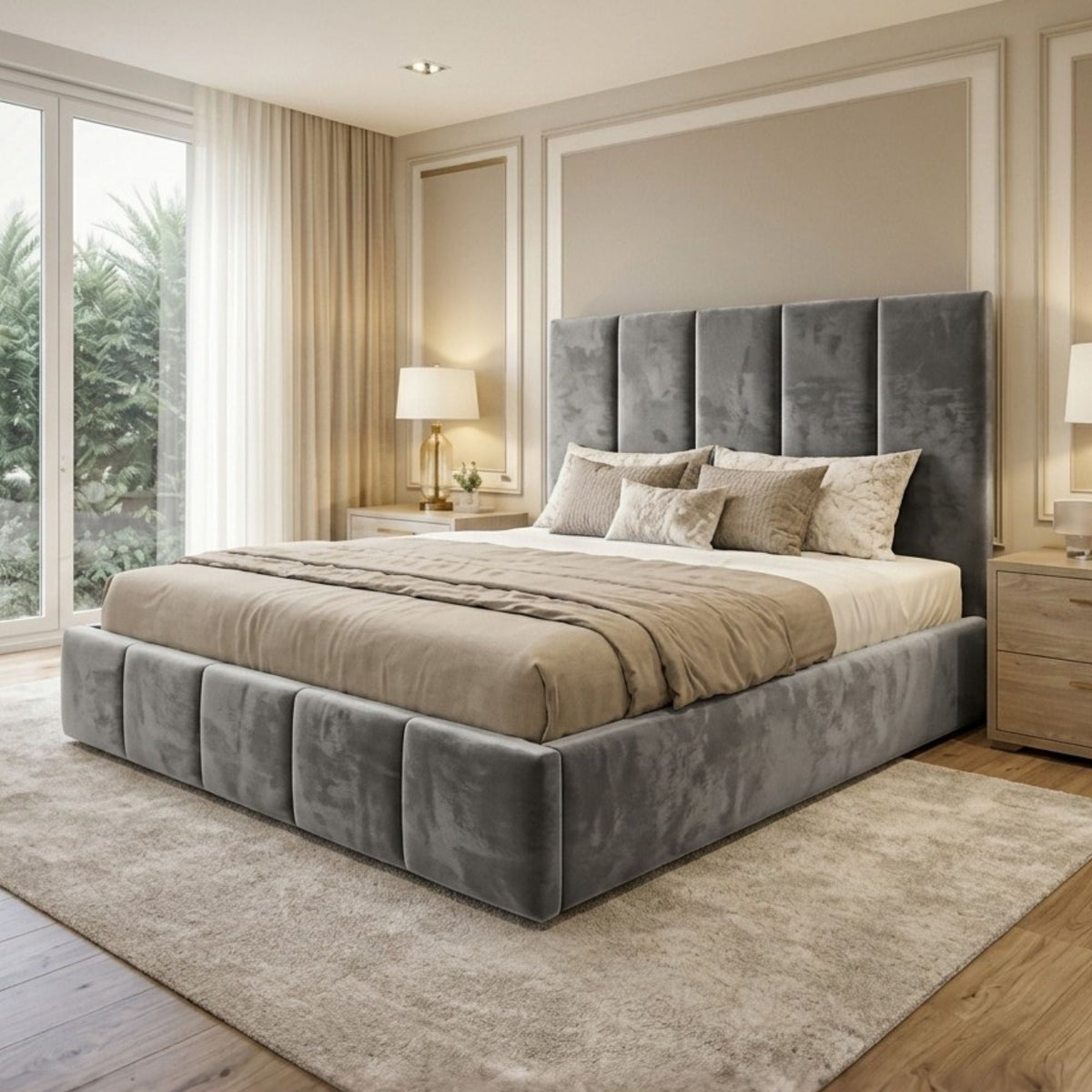 Monarch Vertical Panel Bed Frame - Eagle Bed