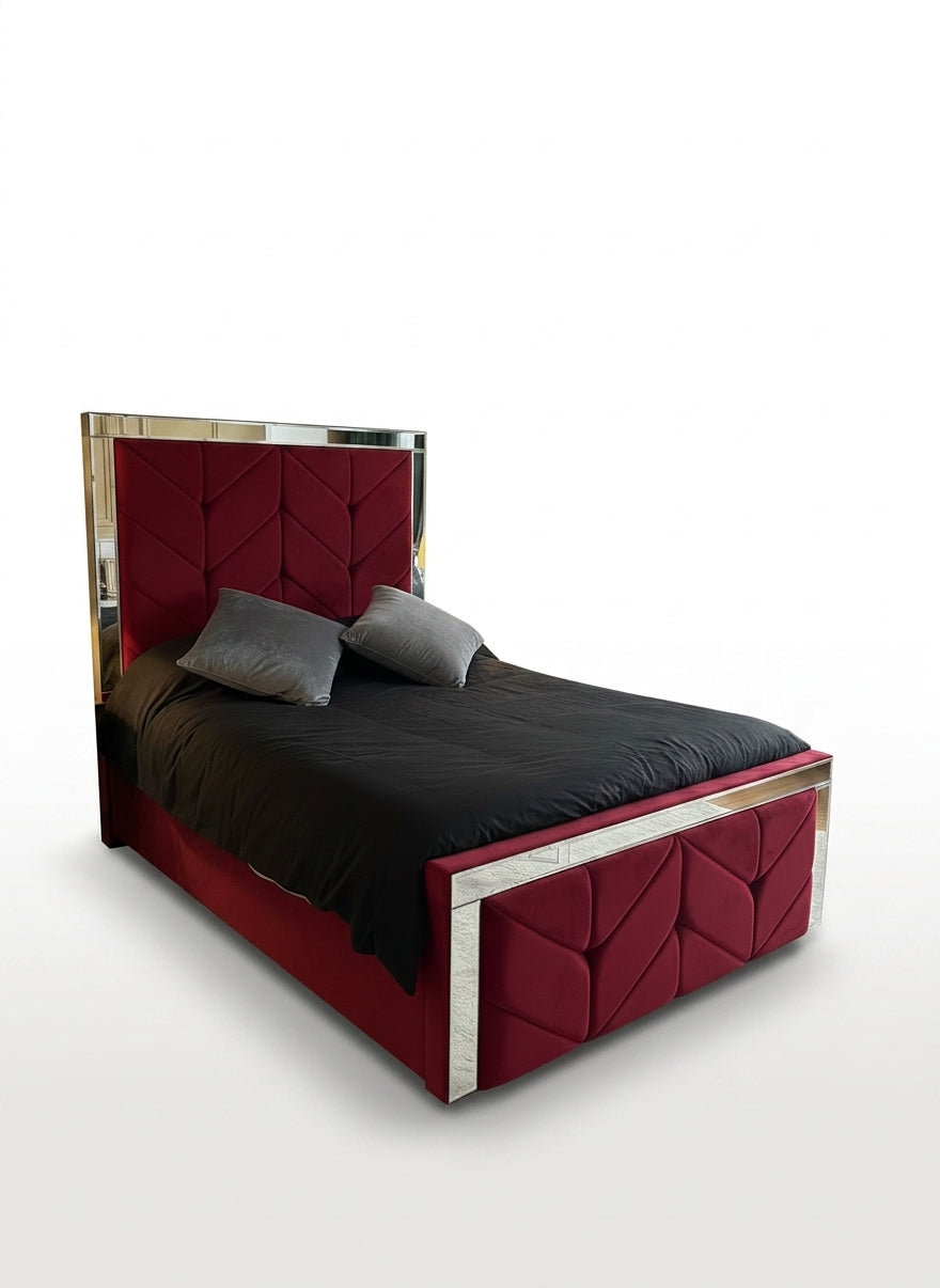 Mirror Panel Luxury Bed - professional studio product photo