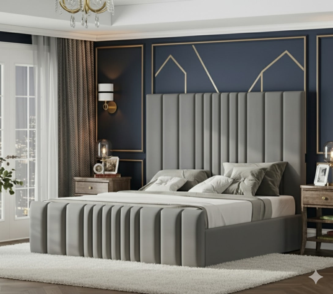 Multi Mini Line Bed headboard close up UK - Eagle Bed