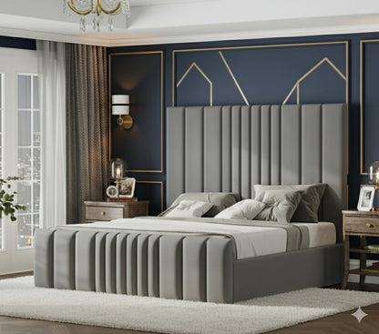 Multi Mini Line Bed headboard close up UK - Eagle Bed