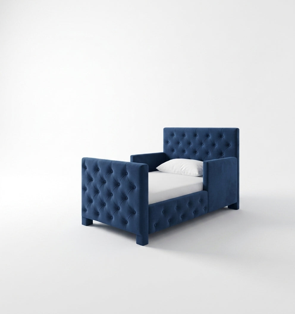Chester Kids Bed handmade upholstered kids bed, front view
