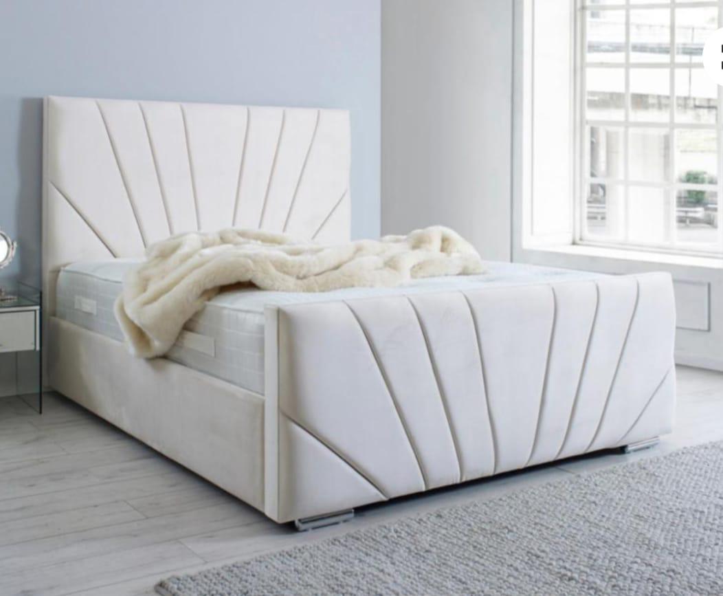 Victoria Art Deco Bed headboard structured detail UK - Eagle Bed