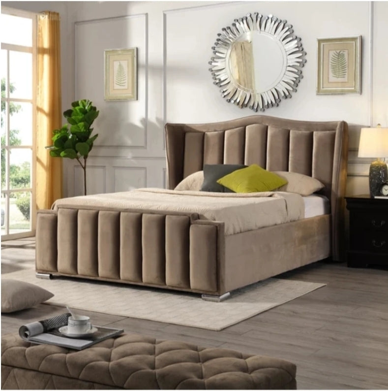 Eric Wingback Bed contemporary wing headboard UK - Eagle Bed