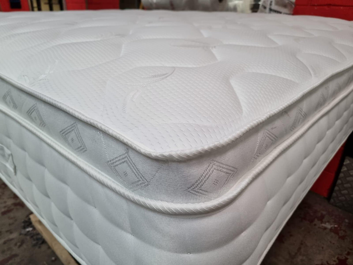 2000 Pocket Sprung Pillow Top Mattress side view UK - Eagle Bed