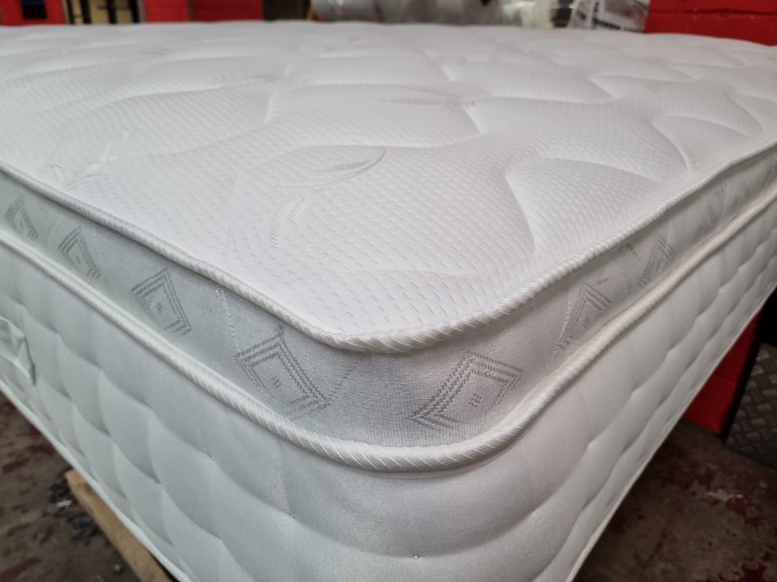 2000 Pocket Sprung Pillow Top Mattress side view UK - Eagle Bed