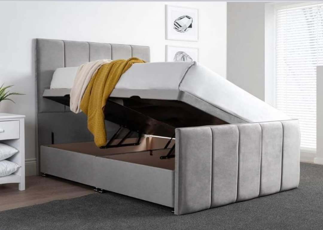 Mayfair Bumper Ottoman Divan Bed side view UK - Eagle Bed