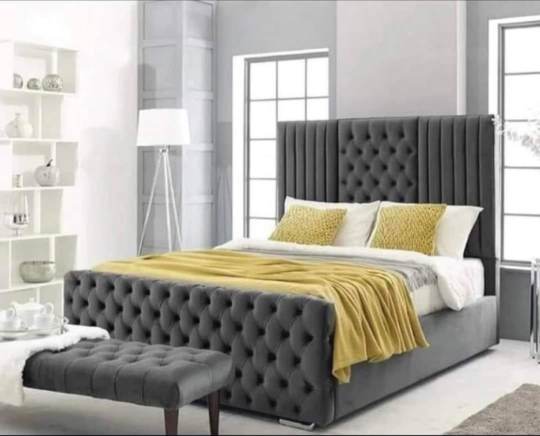 Florida Panel Bed structured headboard detail UK - Eagle Bed