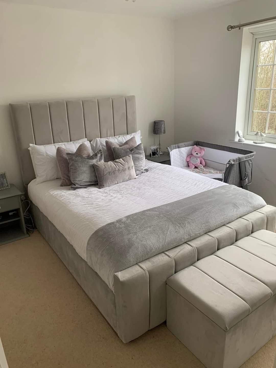 Mayfair Ottoman Storage Divan Bed full view UK - Eagle Bed