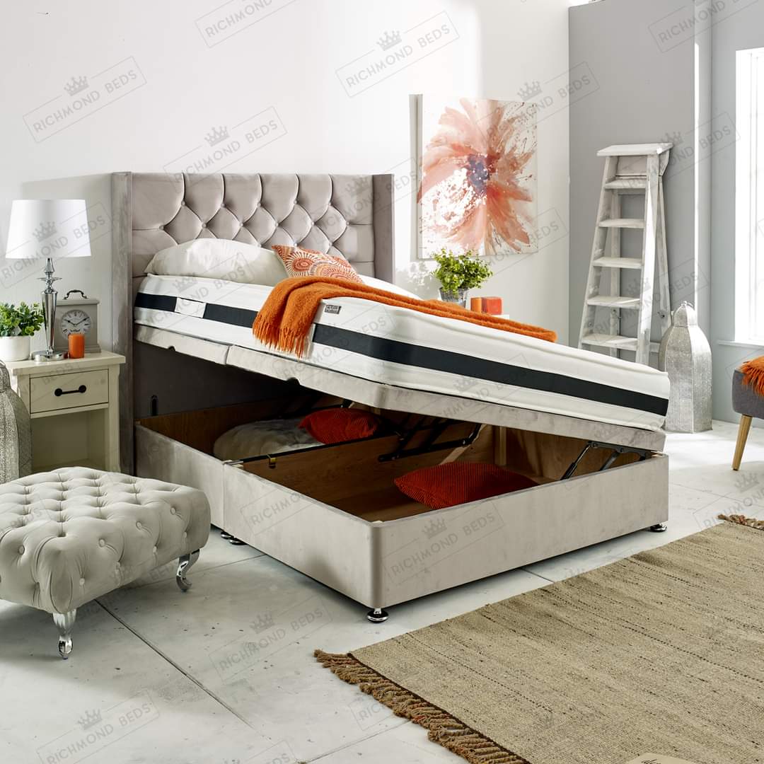 Side Lift Ottoman Storage Bed headboard UK - Eagle Bed