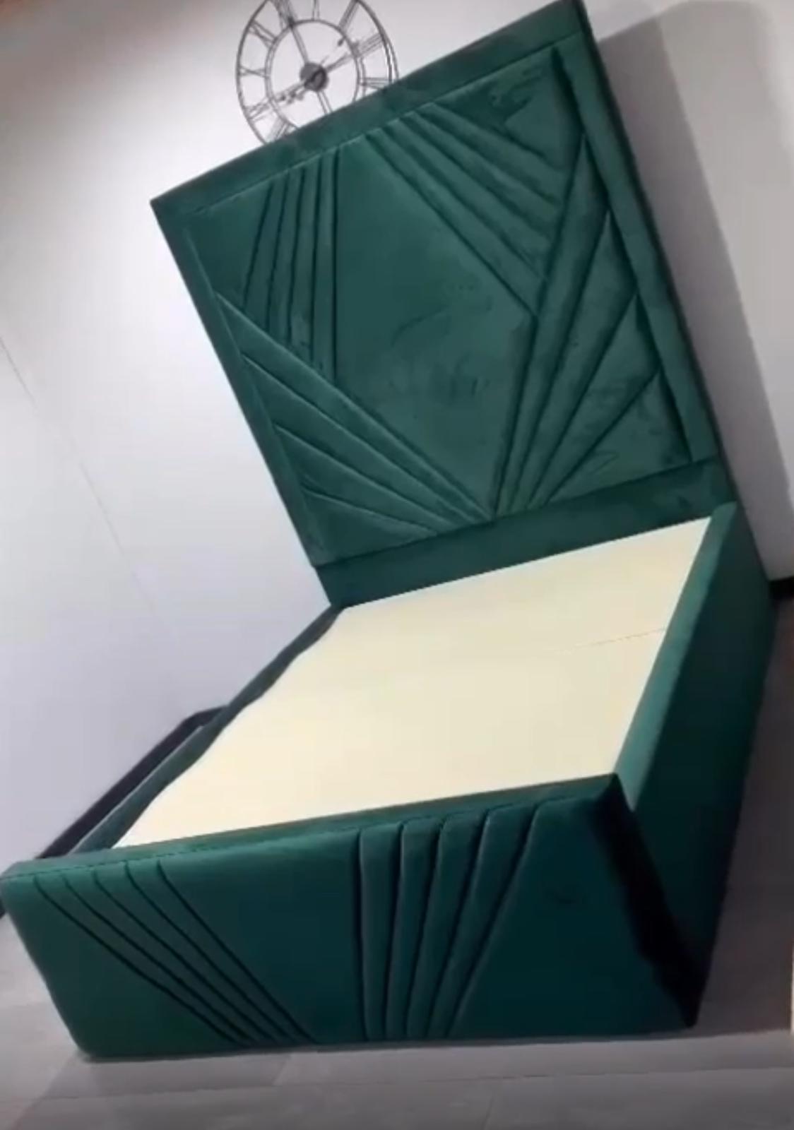 Coca Designer Velvet Bed room view UK - Eagle Bed