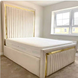 luxury Bed With Gold / Silver Strip