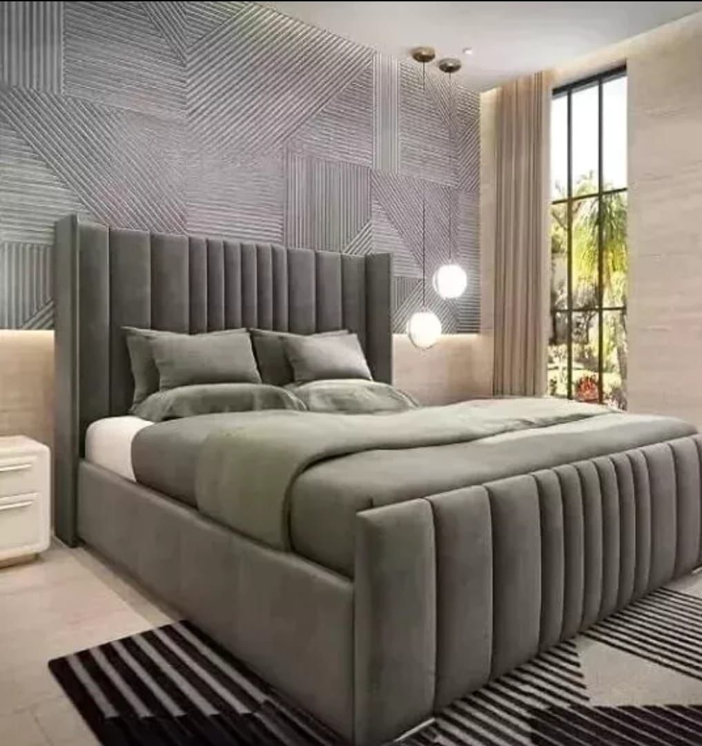 Mini Line Wingback Bed wings detail handmade UK - Eagle Bed