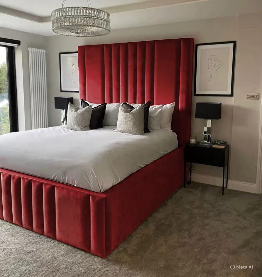 Level Lines Upholstered Bed 54 inch headboard UK - Eagle Bed