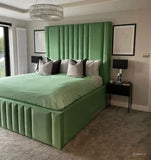 Level Lines Bed | Modern Plush Velvet Bed with 54” Headboard
